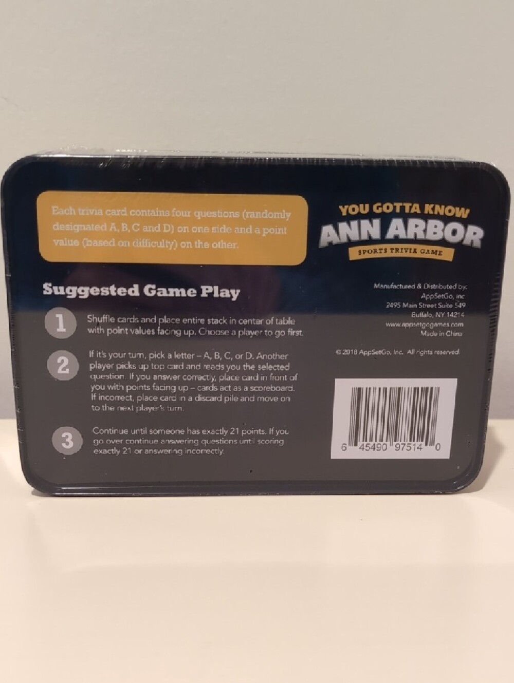 You Gotta Know Arbor Ann Arbor Sports Trivia Game - Picture 2 of 2